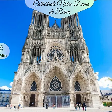 Passage Secret - Ideal Couples Et Pro - Le Calme En Hypercentre - Wifi Debit - Netflix - Machine A Laver - Gare, Cathedrale, Commerces, Restaurants & Transports En Commun A Moins De 10 Minutes A Pied Реймс