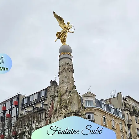 Passage Secret - Ideal Couples Et Pro - Le Calme En Hypercentre - Wifi Debit - Netflix - Machine A Laver - Gare, Cathedrale, Commerces, Restaurants & Transports En Commun A Moins De 10 Minutes A Pied Реймс