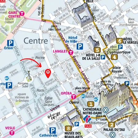 Passage Secret - Ideal Pro, Couples, Familles & Amis - Le Calme En Hypercentre - Wifi Debit - Netflix - Machine A Laver - Gare, Cathedrale, Commerces, Restaurants & Transports En Commun A Moins De 10 Minutes A Pied Reims
